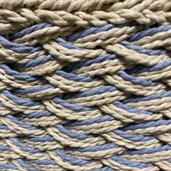 Chenson Original Woven Purse Handbag Blue Natural - Picture 4 of 7